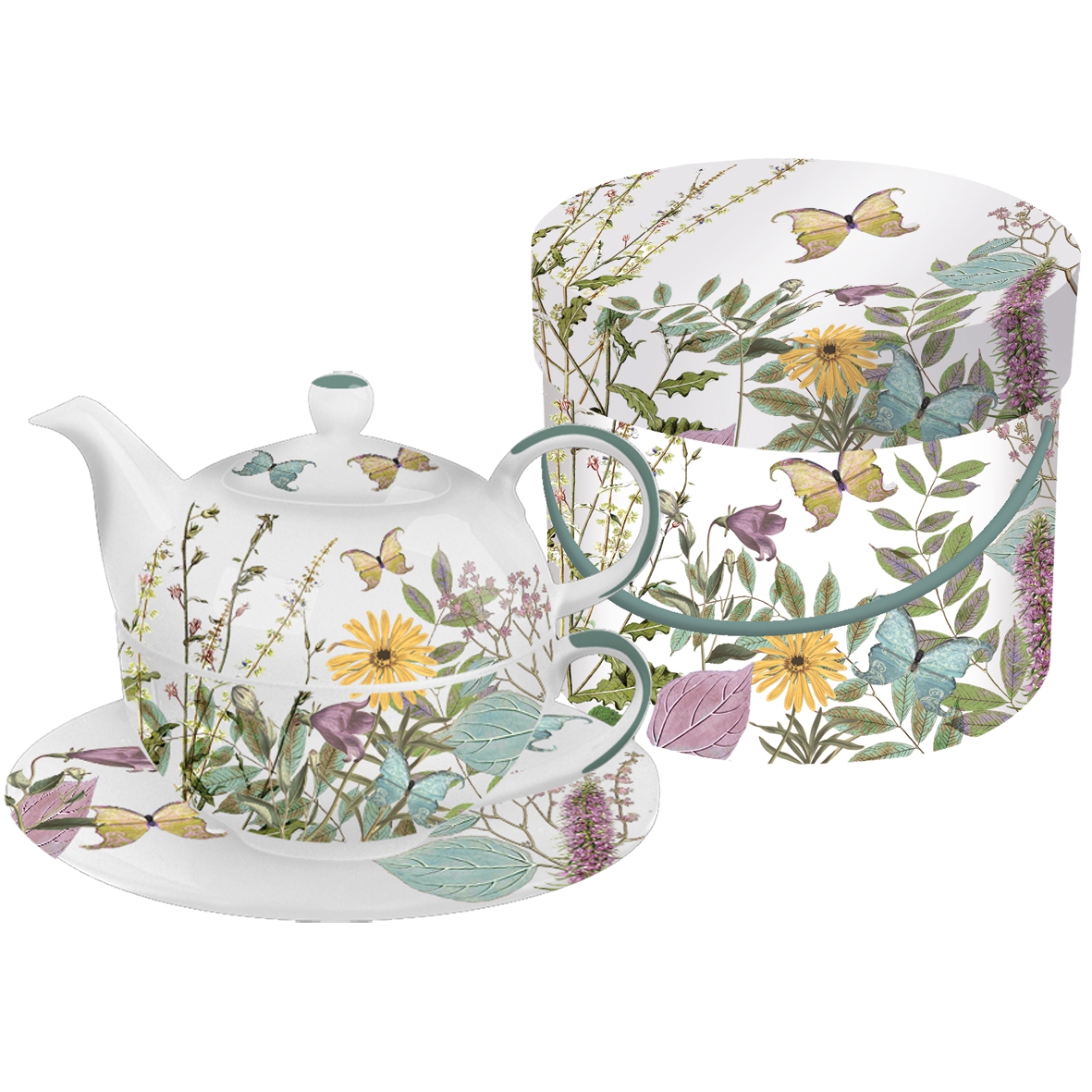 Tea 4 One - Kensington Garden, teapot, flowers Tea 4 One - Kensington Garden