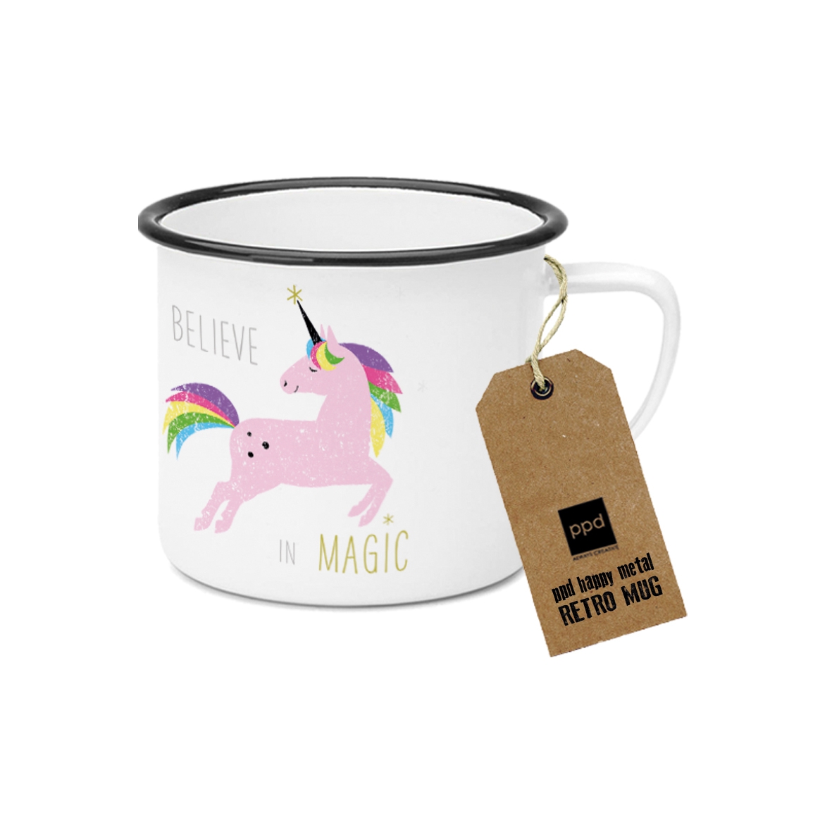 Metal Cup - Happy Metal Pink Unicorn, unicorn, scripts Metal Cup - Happy Metal Pink Unicorn