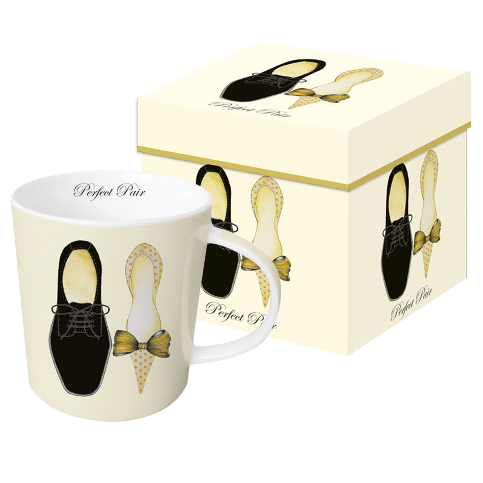 Porcelain cup with handle - Perfect Pair, cups, Shoes Porcelain cup with handle - Perfect Pair