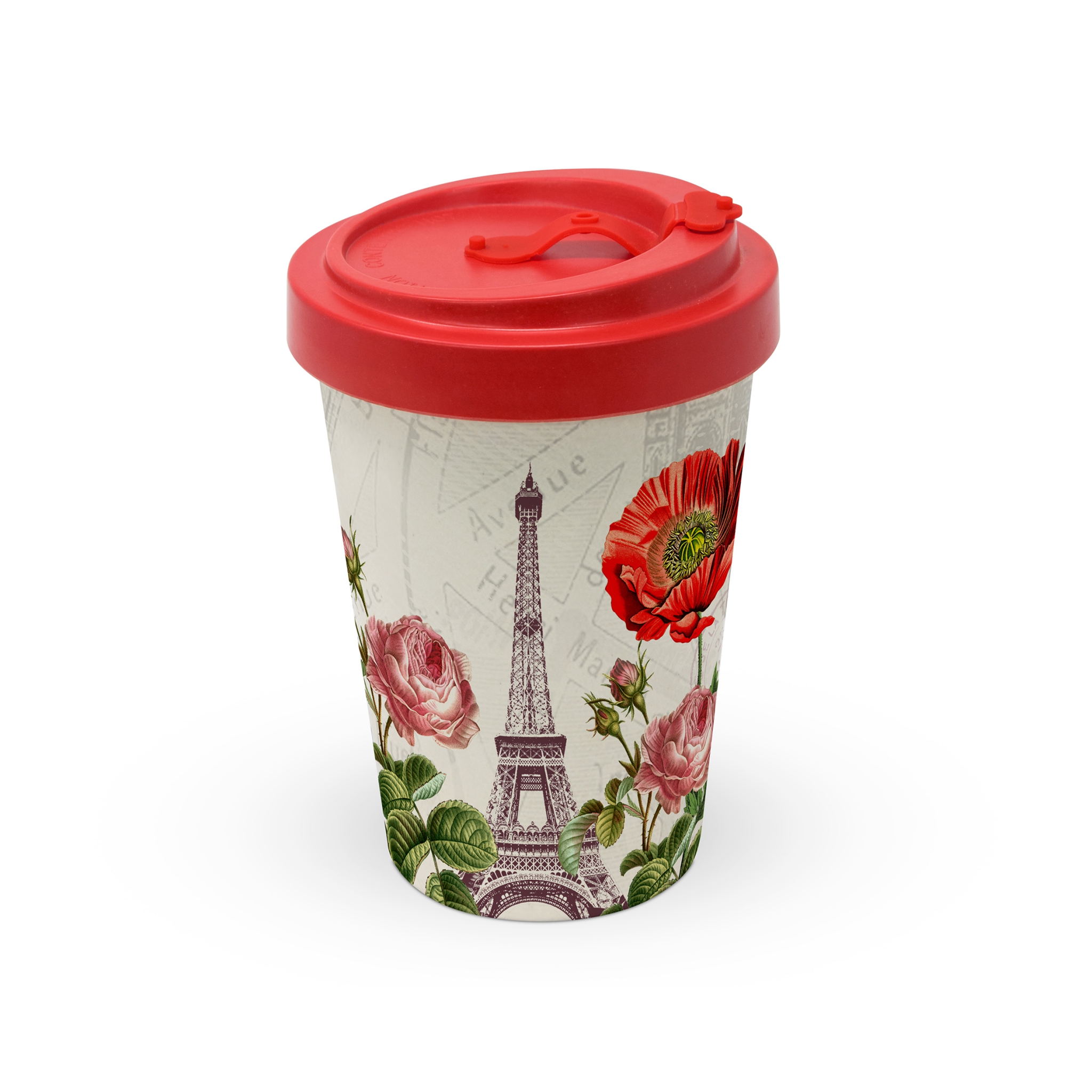 Bamboo mug To-Go - La Tour Eiffel, Paris, Eiffel Tower, roses Bamboo mug To-Go - La Tour Eiffel