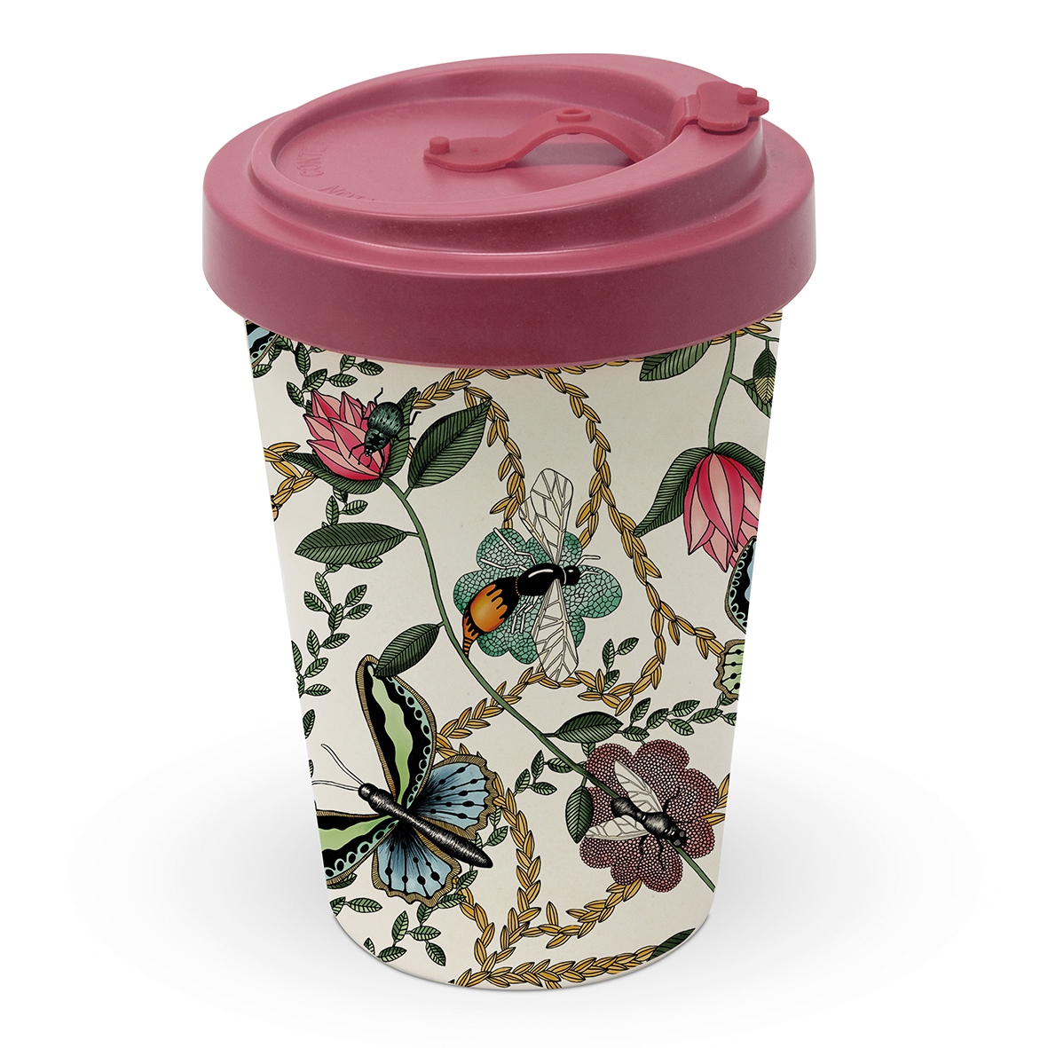 Bamboo mug To-Go - Bugs & Butterflies, butterflies, bug, Insects Bamboo mug To-Go - Bugs & Butterflies