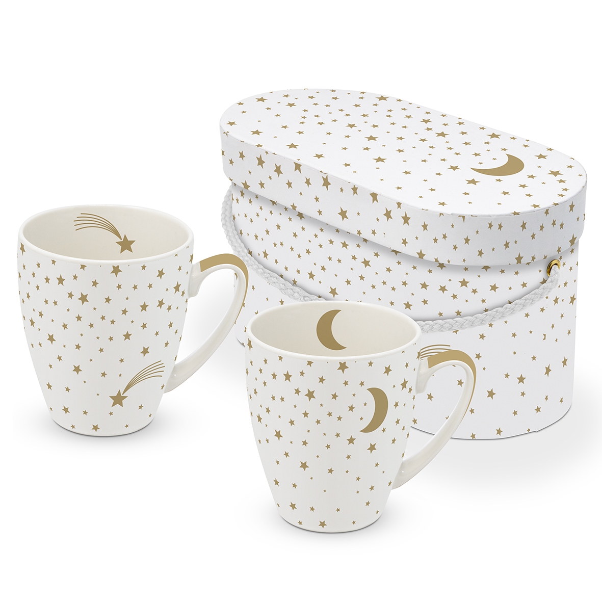 Porcelanowy kubek z uchwytem - Mug Set GB Moonlight & Shooting Star real gold