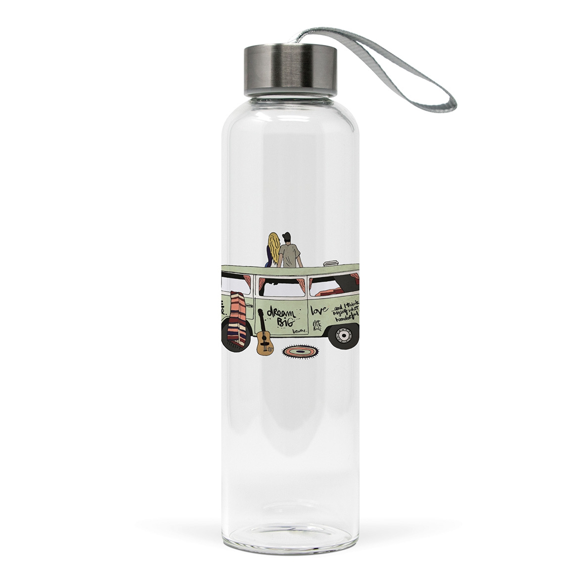 Glasflasche - Freiheit Bottle, Auto,  Personen,  Musik