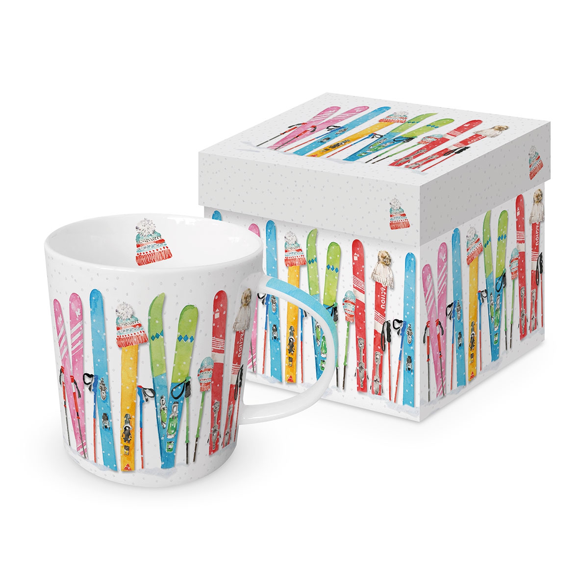 Taza de porcelana con mango - Skiing