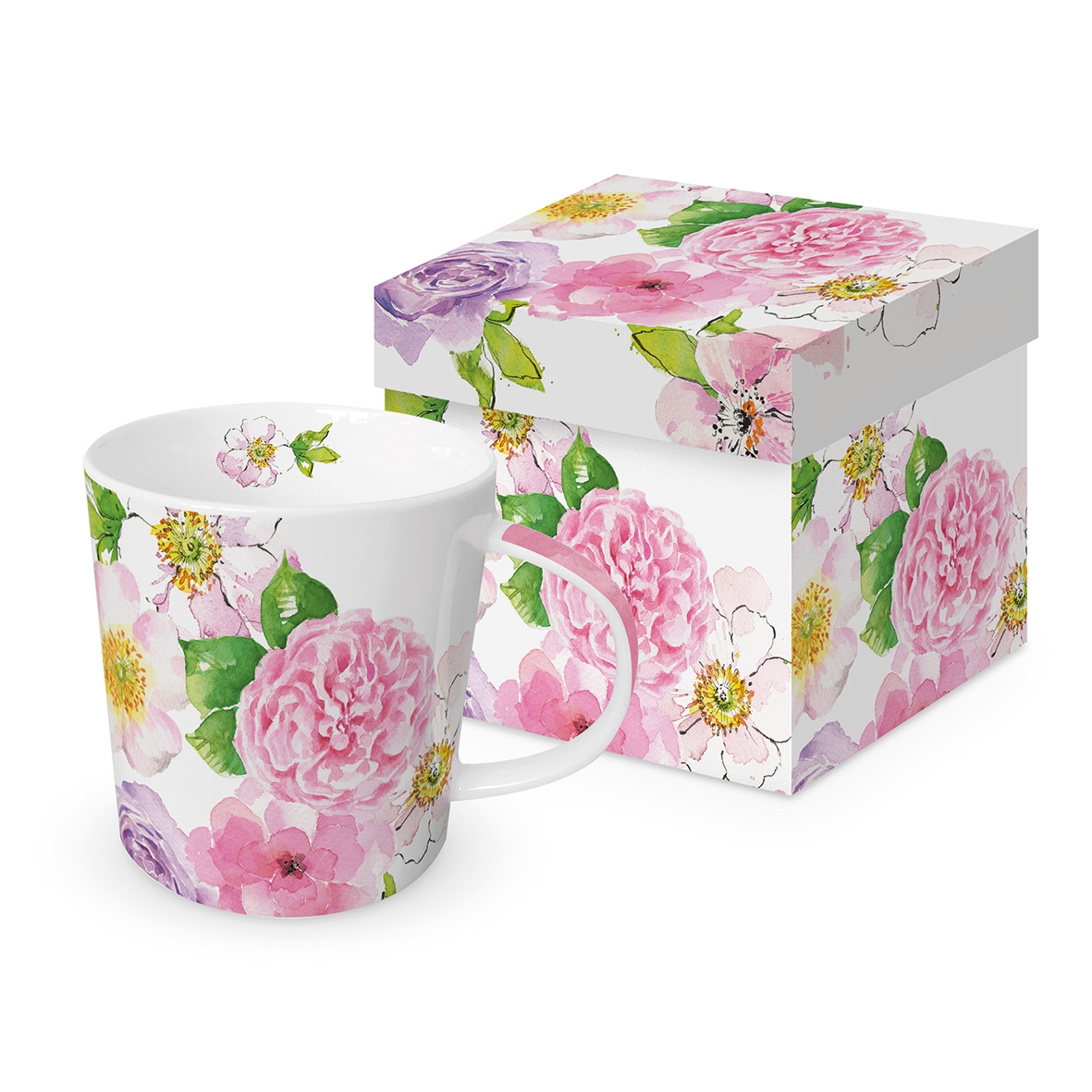 Taza de porcelana con mango - Flower Blush