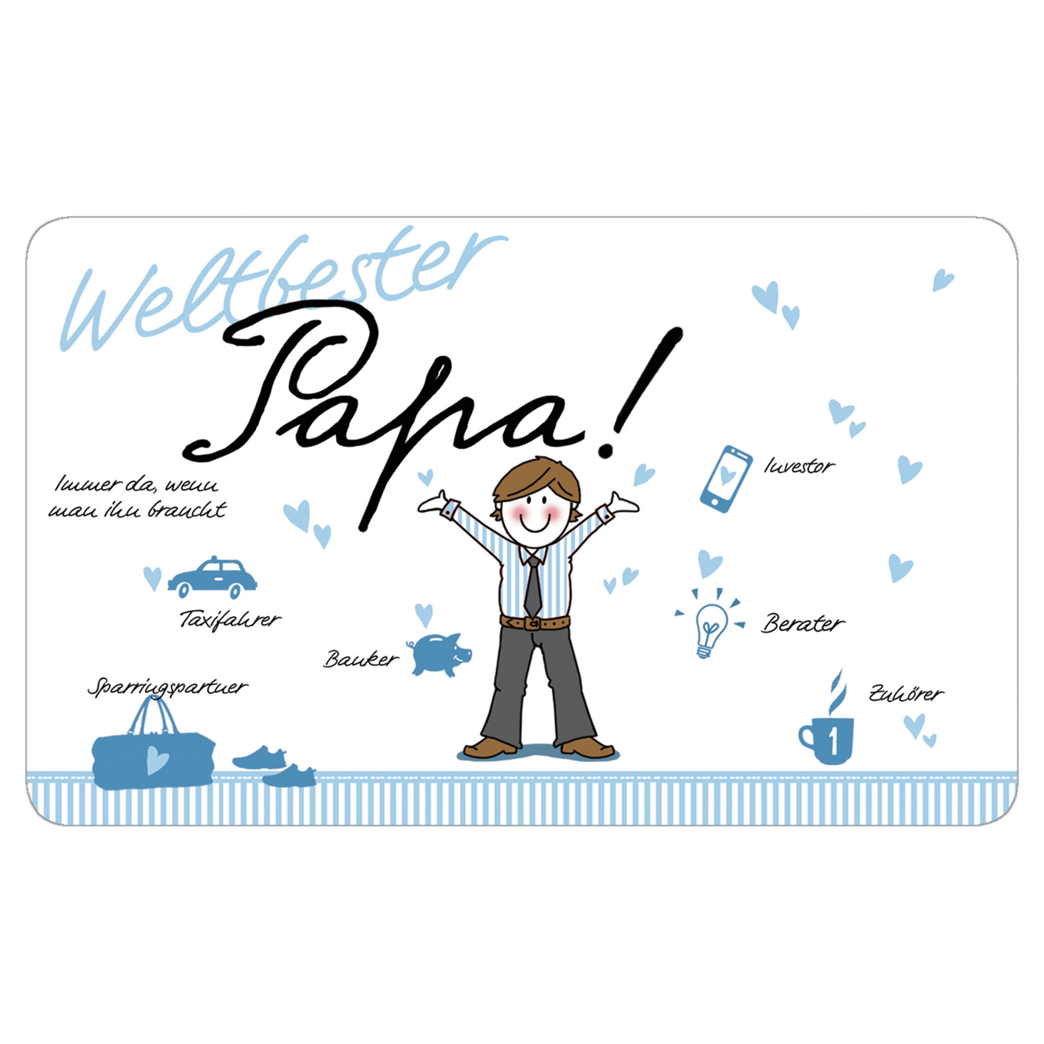 Breakfast Board - Tray Weltbester Papa, scripts Breakfast Board - Tray Weltbester Papa