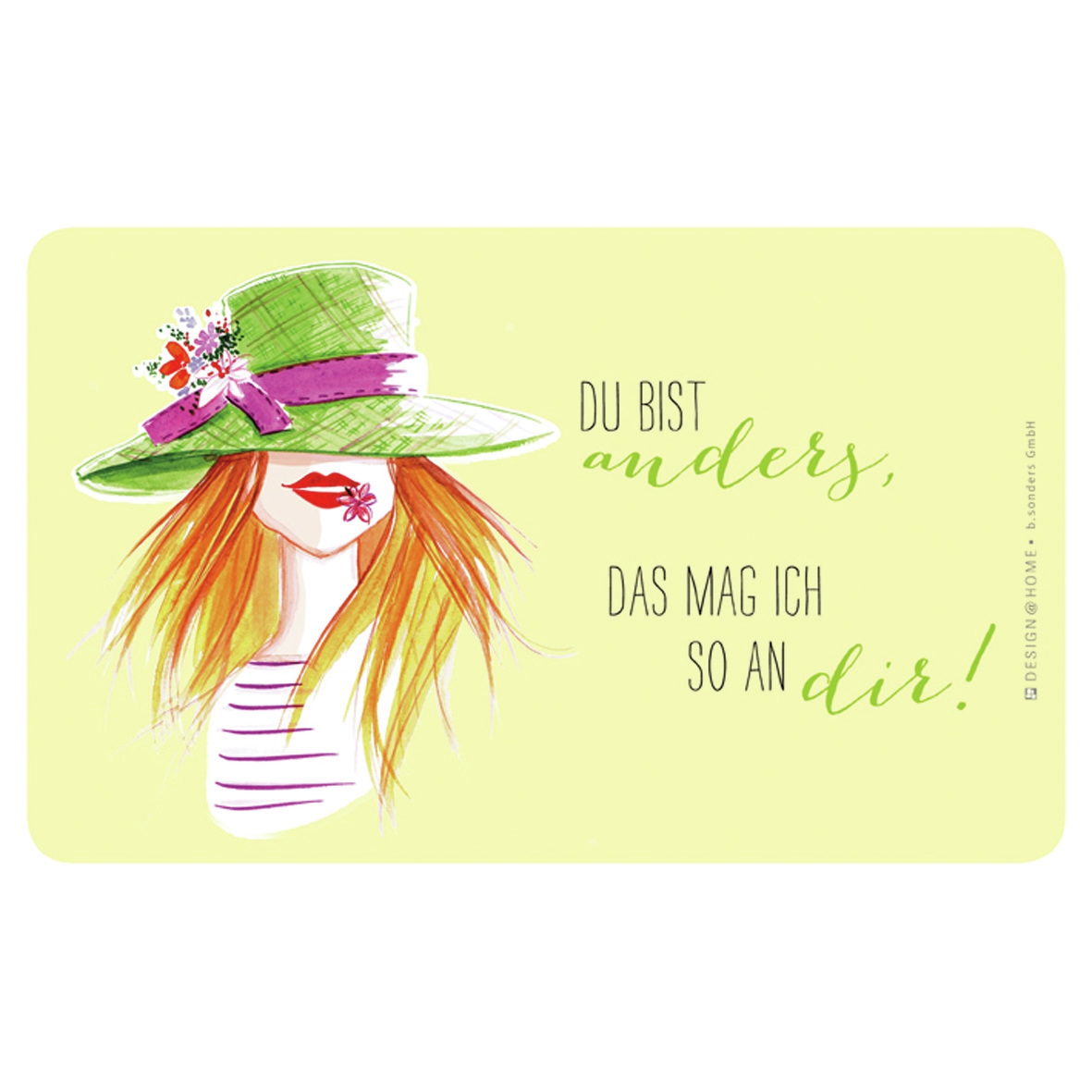 Breakfast Board - Du bist anders, scripts, woman Breakfast Board - Du bist anders