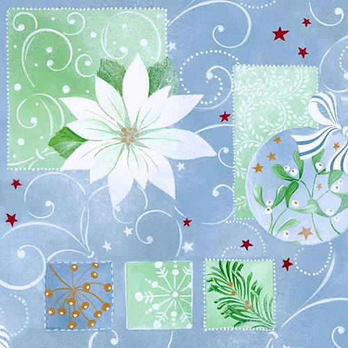 20 napkins 33x33 cm - White Poinsettia , poinsettia, plants, flowers 20 napkins 33x33 cm - White Poinsettia