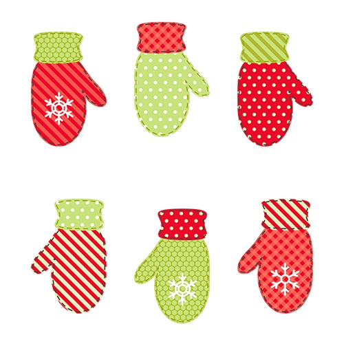 20 napkins 33x33 cm - Mittens 