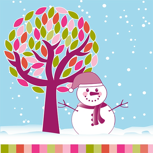 20 servilletas 33x33 cm - Snowman under the Tree 