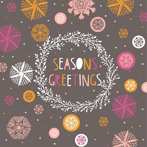 20 napkins 33x33 cm - Seasons Greetings grau