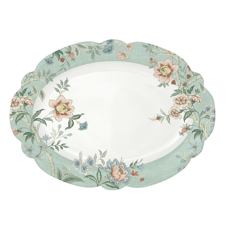 Porcelain plate - Zen Garden, flowers Porcelain plate - Zen Garden