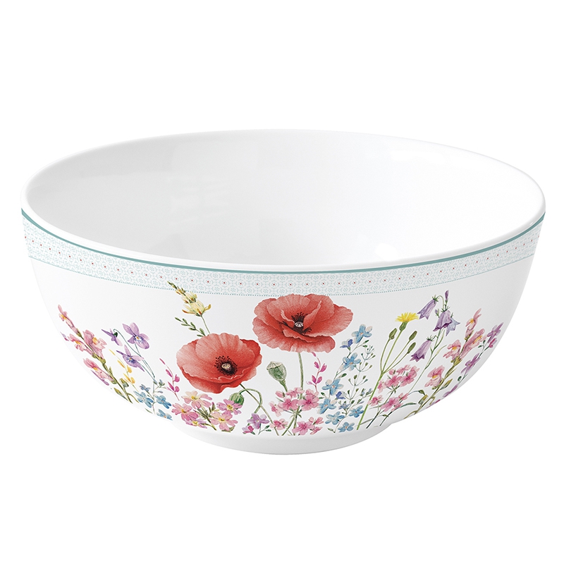 Porcelain bowl - Les Coquelicots, poppies, meadow Porcelain bowl - Les Coquelicots