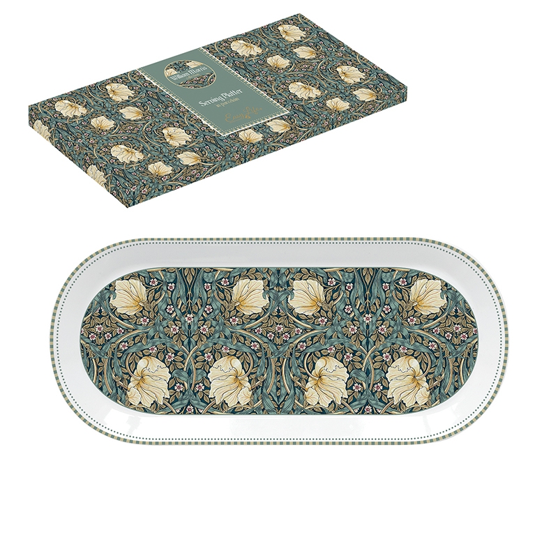 Porzellan-Platte - William Morries, Blumen, Ranken Porzellan-Platte - William Morries