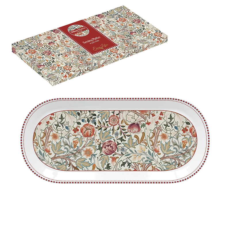 Porzellan-Platte - William Morries, Tulpen, Ranken Porzellan-Platte - William Morries