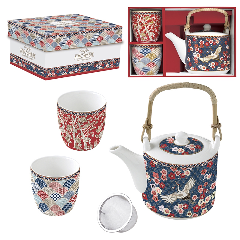 Tea Set - Coffee Mania - OKIN, flowers, birds Tea Set - Coffee Mania - OKIN