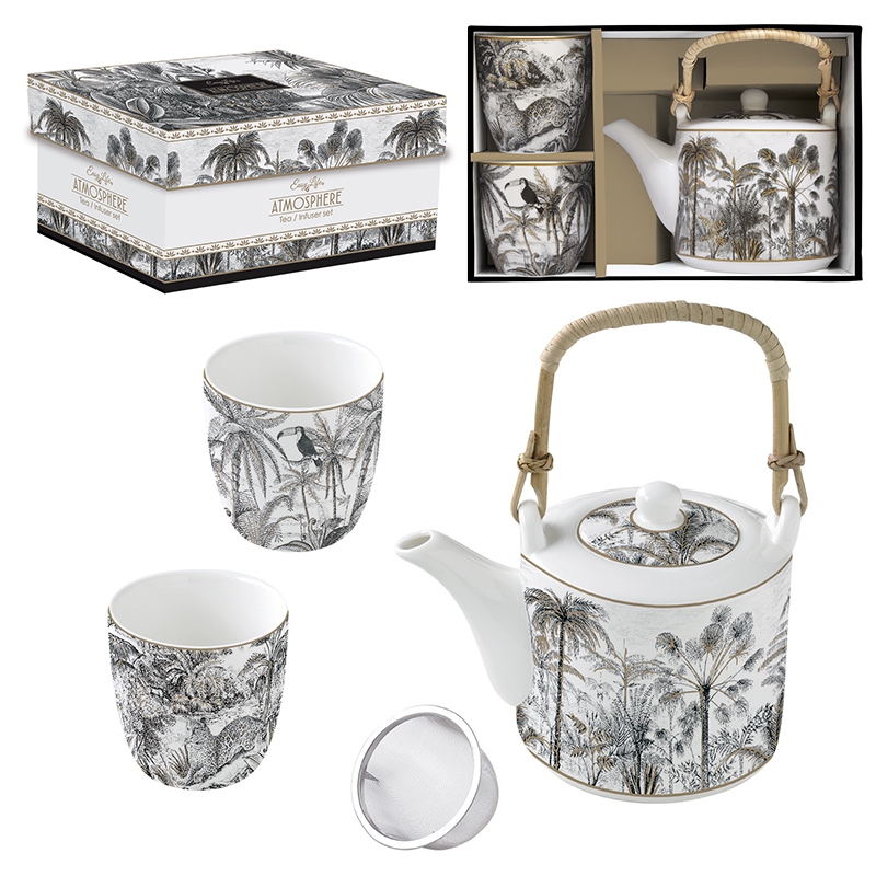 Tee Set - Coffee Mania - RETR, Palmen, Vögel Tee Set - Coffee Mania - RETR