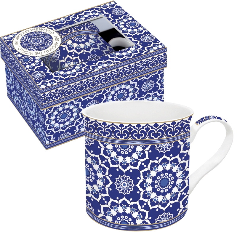 Porzellan-Tasse - Azulejo, Muster, Ornamente Porzellan-Tasse - Azulejo