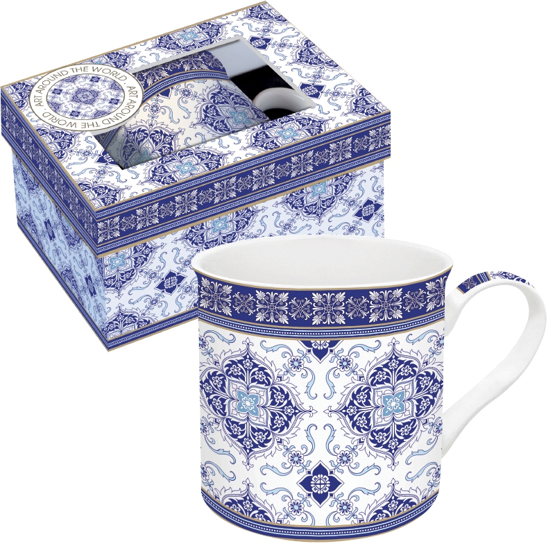 Porzellan-Tasse - Azulejo, Muster Porzellan-Tasse - Azulejo