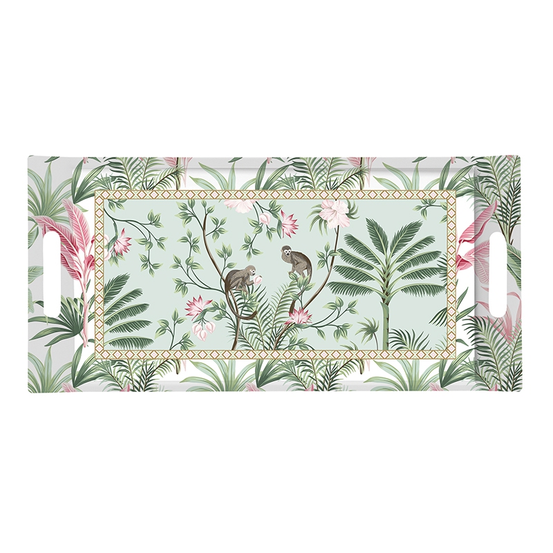 Tablett - Coffee Mania - WILD, Affen, Palmen, Blumen Tablett - Coffee Mania - WILD