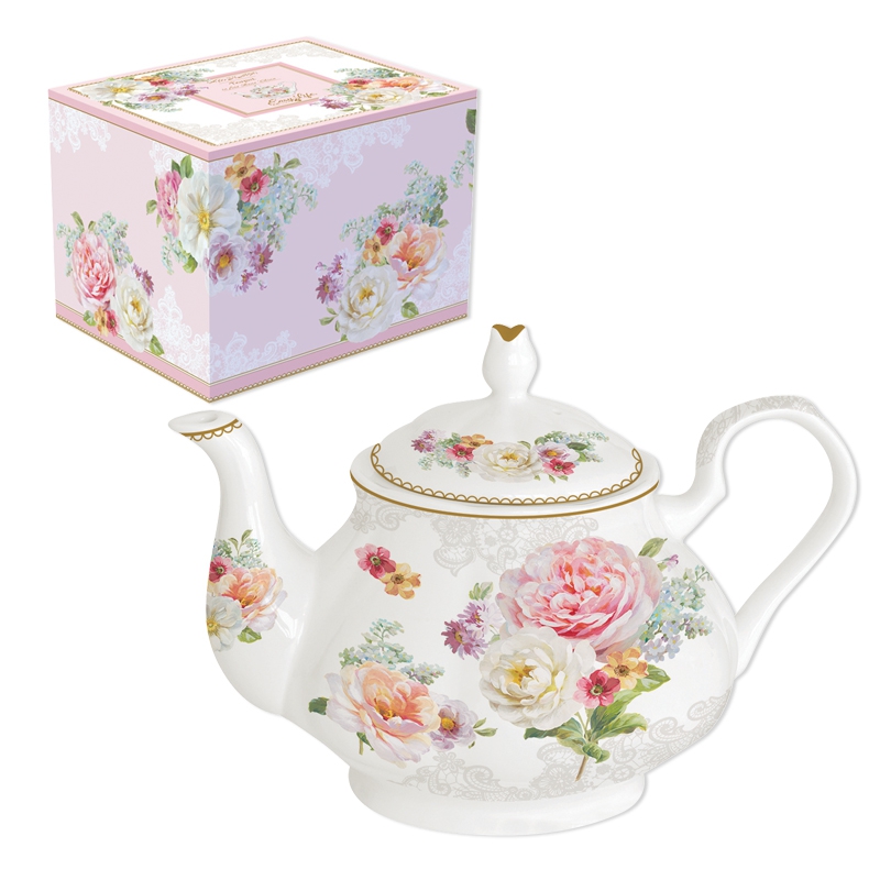 Teapot - Romantic Lace, roses Teapot - Romantic Lace