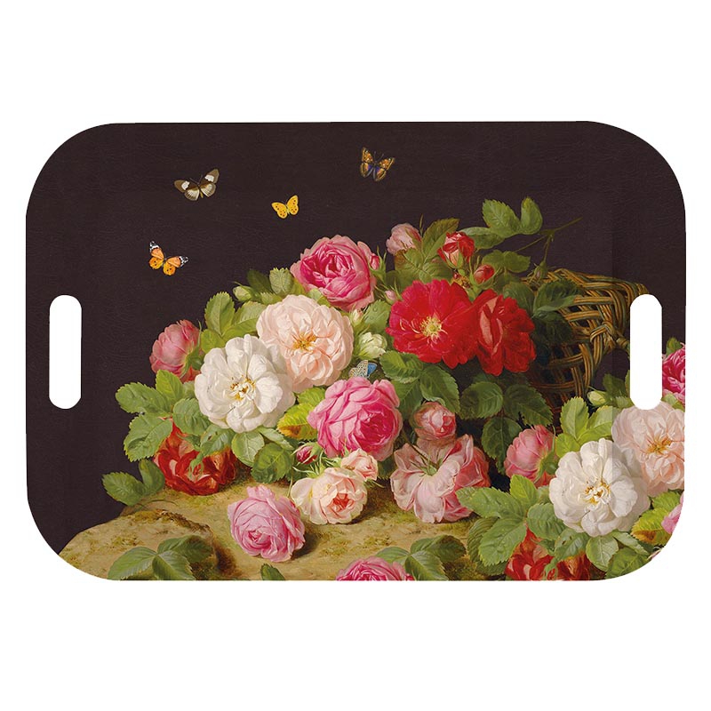 Tablett - Victorian Garden, Rosen, Schmetterlinge Tablett - Victorian Garden