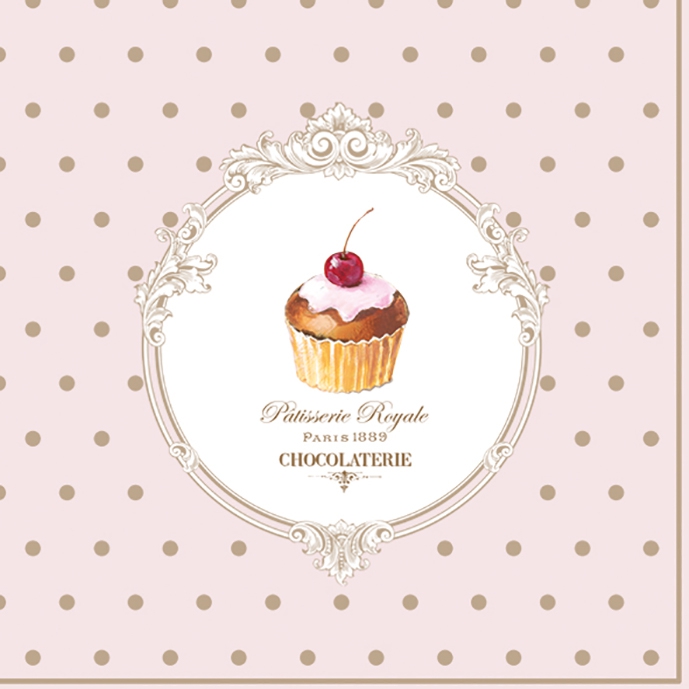 餐巾33x33厘米 - DOTS & CUPCAKES