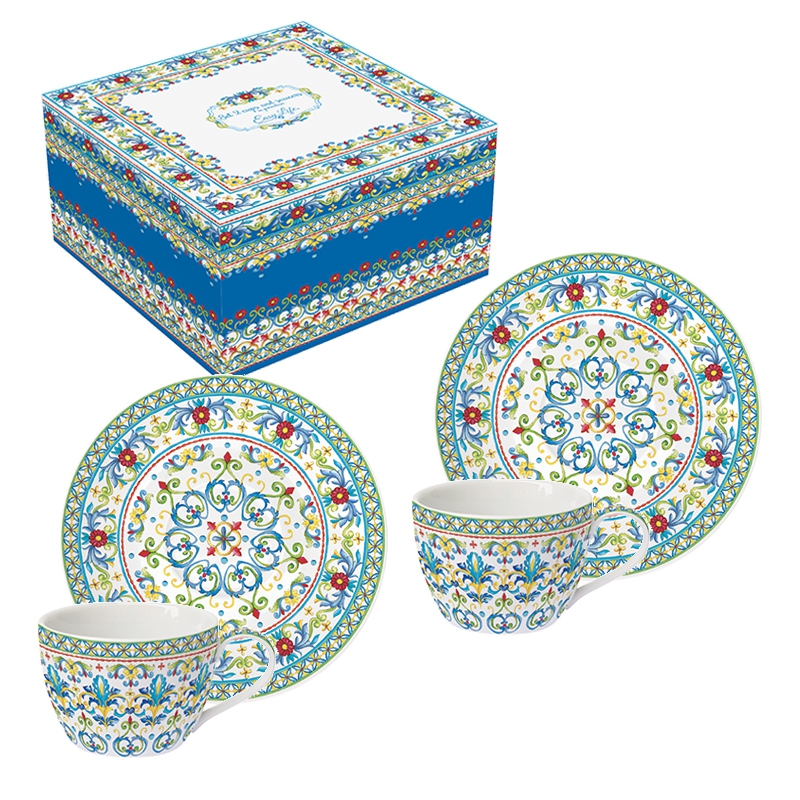 Porcelain Cup - Medterraneo blue, ornaments Porcelain Cup - Medterraneo blue