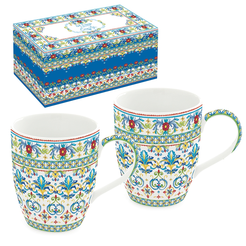 Porzellan-Tasse - Medterraneo blue, Ornamente Porzellan-Tasse - Medterraneo blue