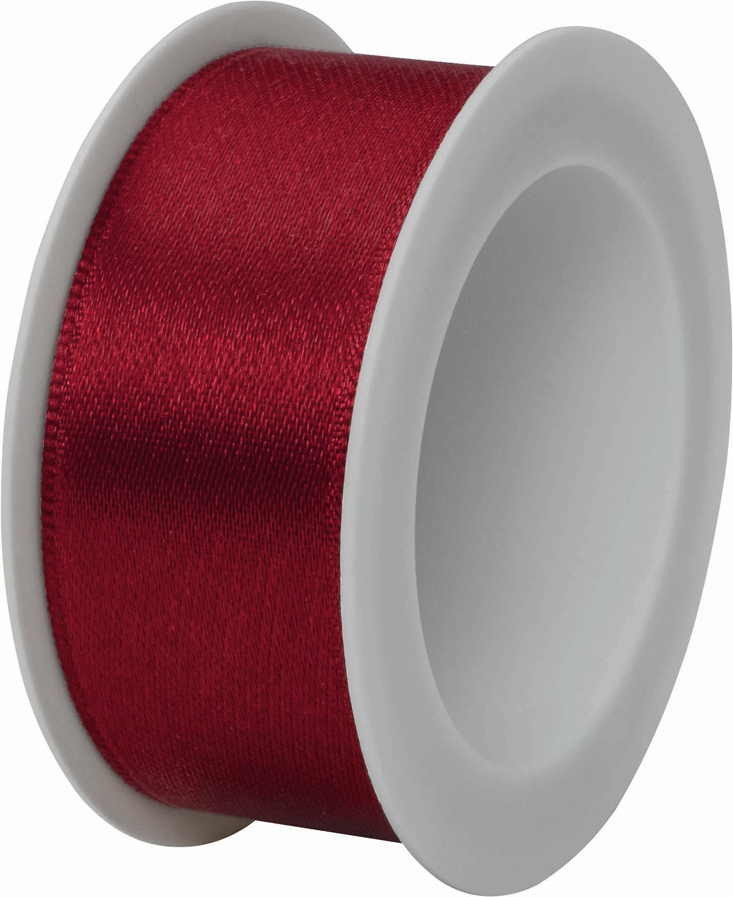 Doppel-Satinband - Satin Spule 25mm, weinrot Doppel-Satinband - Satin Spule 25mm