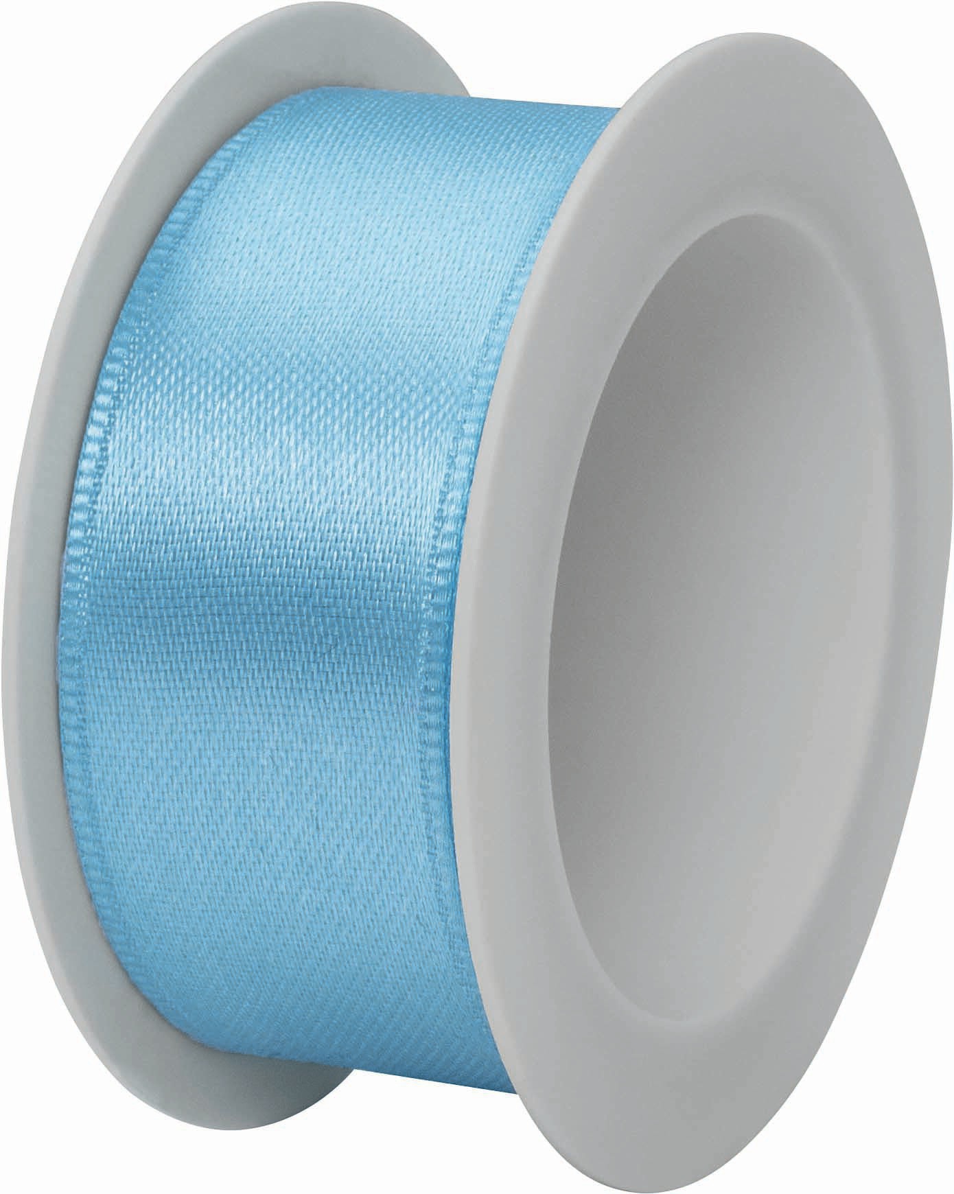 Fita dupla de cetim - Satin Spule 25mm, azul claro Fita dupla de cetim - Satin Spule 25mm