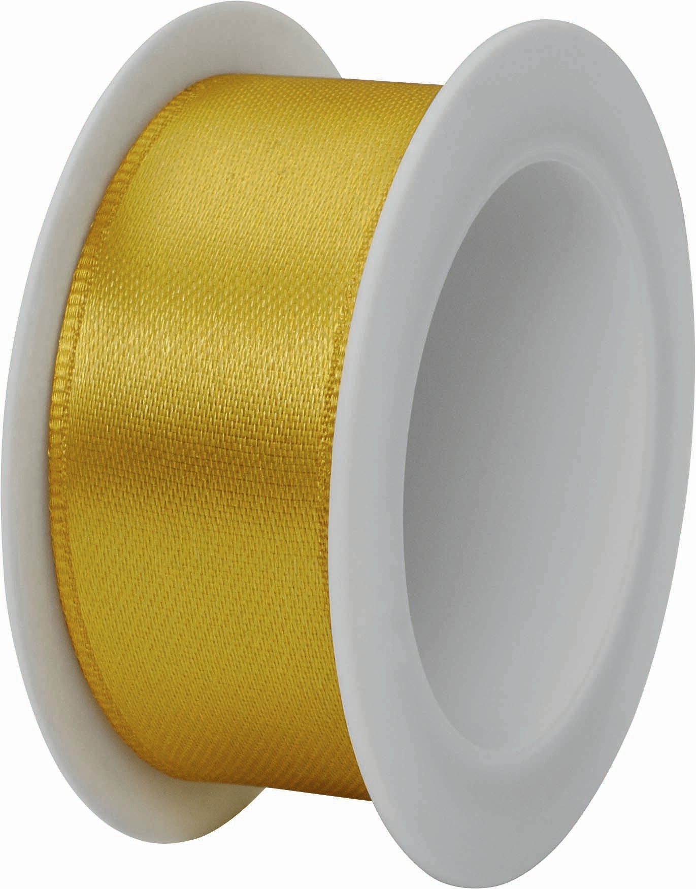 Doppel-Satinband - Satin Spule 25mm, gold Doppel-Satinband - Satin Spule 25mm