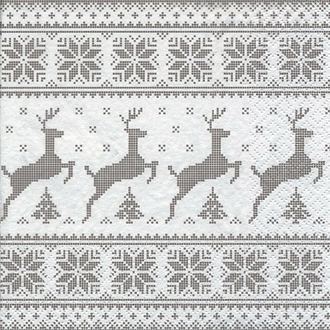Napkins 24x24 cm - Deers with Trees taupe
