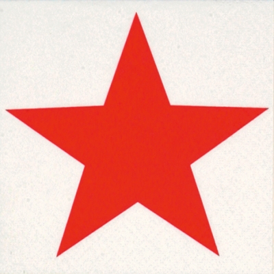 Servietten 24x24 cm - Bright Star red, Sterne, rot Servietten 24x24 cm - Bright Star red