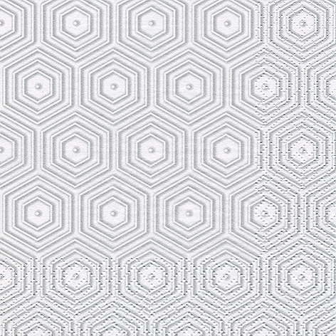 Serwetki 24x24 cm - Geometric Hipster silver/white