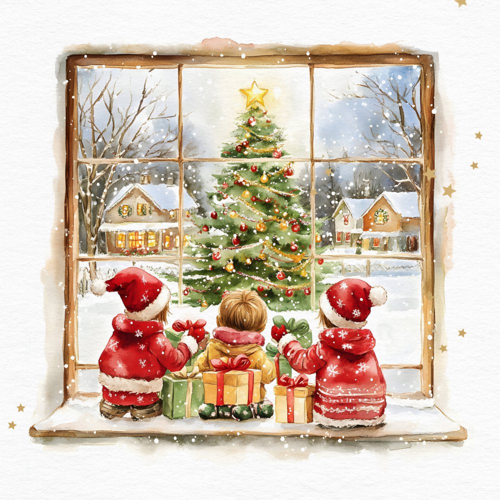 Napkins 33x33 cm - Waiting for Santa