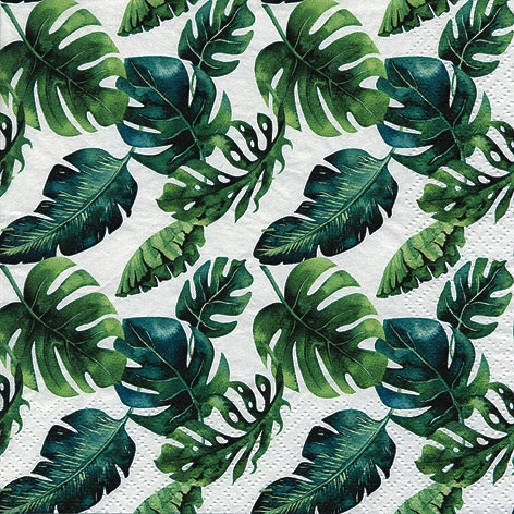 Servietten 33x33 cm - Dense Jungle Leaves, Palmen,  Pflanzen