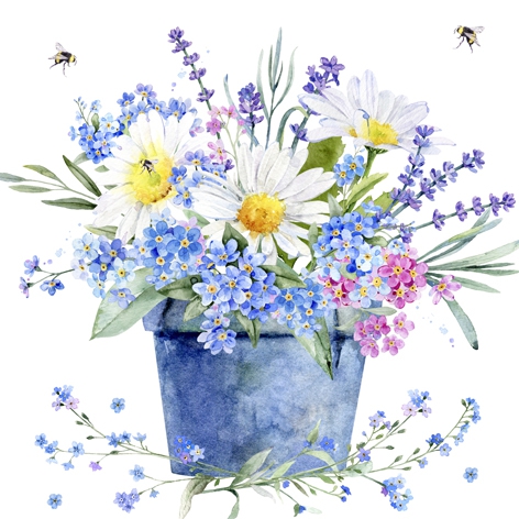 Servilletas 33x33 cm - Fleurs des Champs