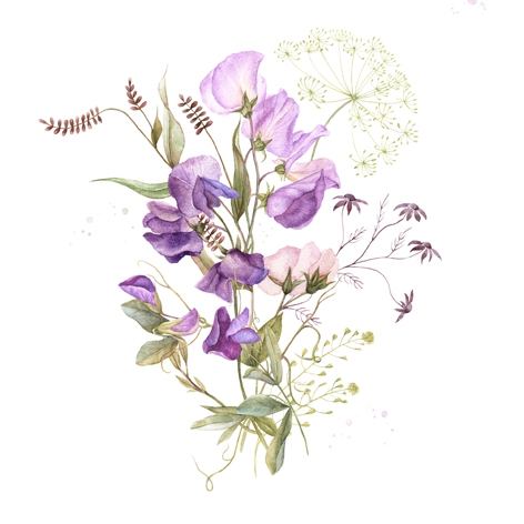 Servietten 33x33 cm - Gentle Summer Bouquet, Sommerblumen,  Blumen