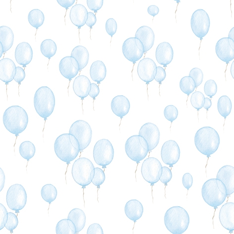 Servietten 33x33 cm - Petit Ballons bleu