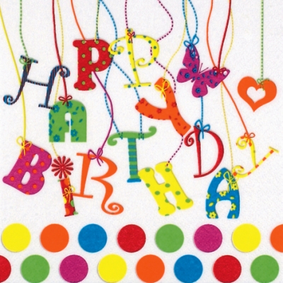 Napkins 33x33 cm - Birthday, Birthday, samples, events Napkins 33x33 cm - Birthday