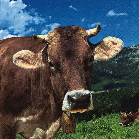 Servietten 33x33 cm - Cow Wally, Kühe,  Tiere