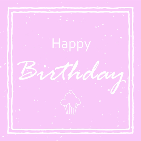 Servilletas 33x33 cm - Happy Birthday Muffin rosé