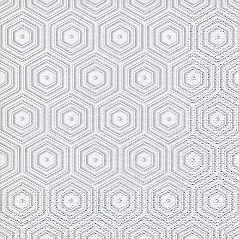 Serwetki 33x33 cm - Geometric Hipster silver/white