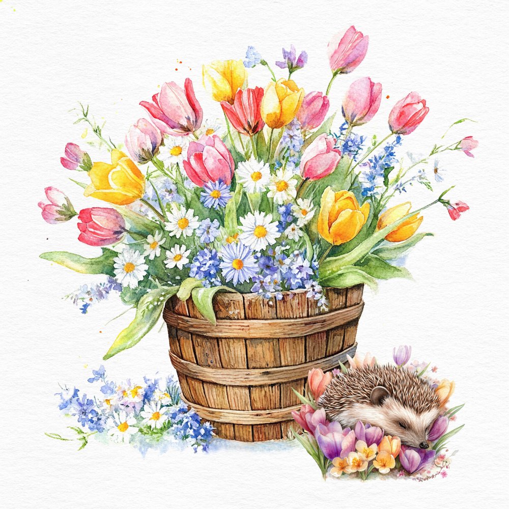 Servietten 33x33 cm - Secchio Pieno di Primavera